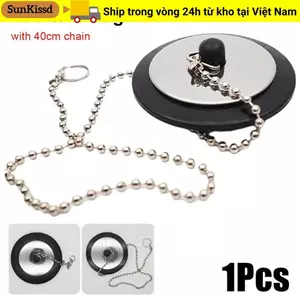 SUNKISSD 1 Cái Nút Chặn Bồn Tắm, Bồn Tắm Cao Su Silicon Thoát Nước, Có Dây Xích Đa Năng 4 / 4.3 / 5cm Bồn Tắm Cắm Phụ Kiện Bồn Tắm