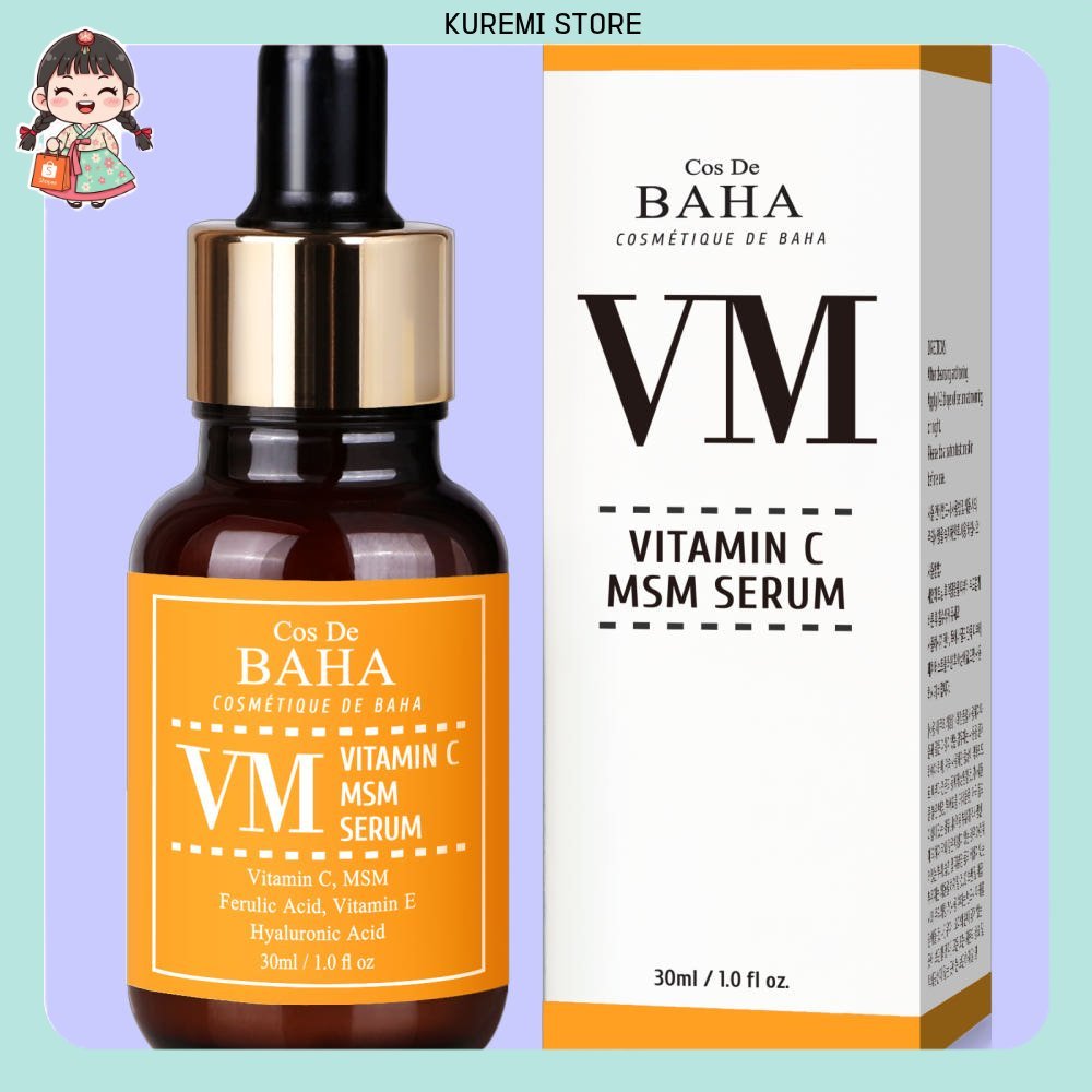COS DE BAHA Vitamin C E Ferulic Serum 30ml - Làm sáng da chống oxy hóa mạnh mẽ cho làn da rạng rỡ