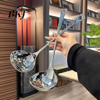 [KJ] Muỗng súp tay cầm dài bằng thép không gỉ Bộ đồ ăn nhà bếp Lẩu [Mới]
