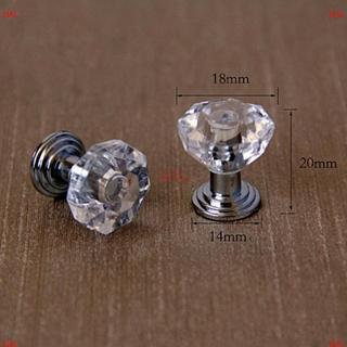 [NA] 10 Chiếc Acrylic Pha Lê Núm Tủ Ngăn Kéo Kéo Tay Cầm Tay Nắm Cửa Kim Cương Cabine MỚI