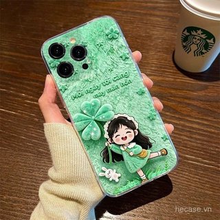 Ốp Điện Thoại Trong Suốt Cô Gái Dễ Thương Thích Hợp Cho iPhone 11promax 12promax 11 12 13 14 Pro max 15promax 15 16 17 pro max xr xs 12pro 13pro Ốp Mềm Chống Sốc