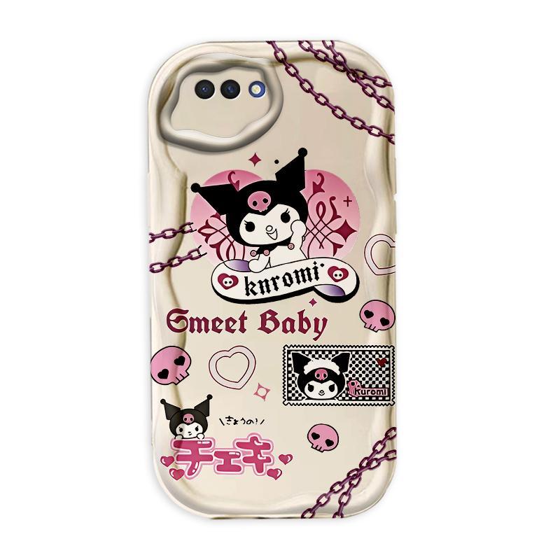 Thích hợp cho OPPO A3S A12E AX5 Bảo vệ 3D TPU mềm Kuromi Cinnamoroll Vỏ điện thoại chống sốc