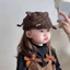 Mũ trẻ em in họa tiết da báo cổ điển VN, Thích hợp cho bé gái sơ sinh, được trang bị tai dễ thương, Mũ bóng chày có thể điều chỉnh, Thích hợp cho mùa xuân hè, Mũ vành ngắn, Thích hợp cho trẻ mới biết đi.