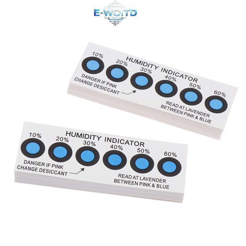 Thẻ chỉ báo độ ẩm E-WOITD để kiểm tra độ ẩm trong hộp kín10% -60% Thẻ giấy kiểm tra màu xanh lá cây Thẻ độ ẩm sáu điểm E-WOITD