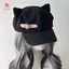 MJnmc Tai Mèo Nữ Bông Tai Kẹp Gothic Gothic Gothic Gothic Beret Y2K Bé Gái Steampunk Punk Dây Kéo Handmade Mũ Chống Nắng Mũ Mới