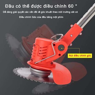 (CÓ BÁNH XE + GẤP GỌN) Máy cắt cỏ pin khủng 18000mah,động cơ mạnh 2200w bảo hành 12 tháng Tiện dụng cho dọn cỏ vườn