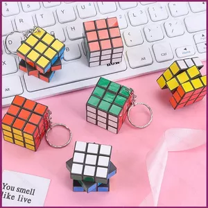 YT4 Mini Cube Rubik 's Cube Đồ Chơi Móc Khóa Magic Cube Túi Mặt Dây Chuyền Xếp Hình Tốc Độ Khối Kid Xếp Hình Đồ Chơi Quà Tặng