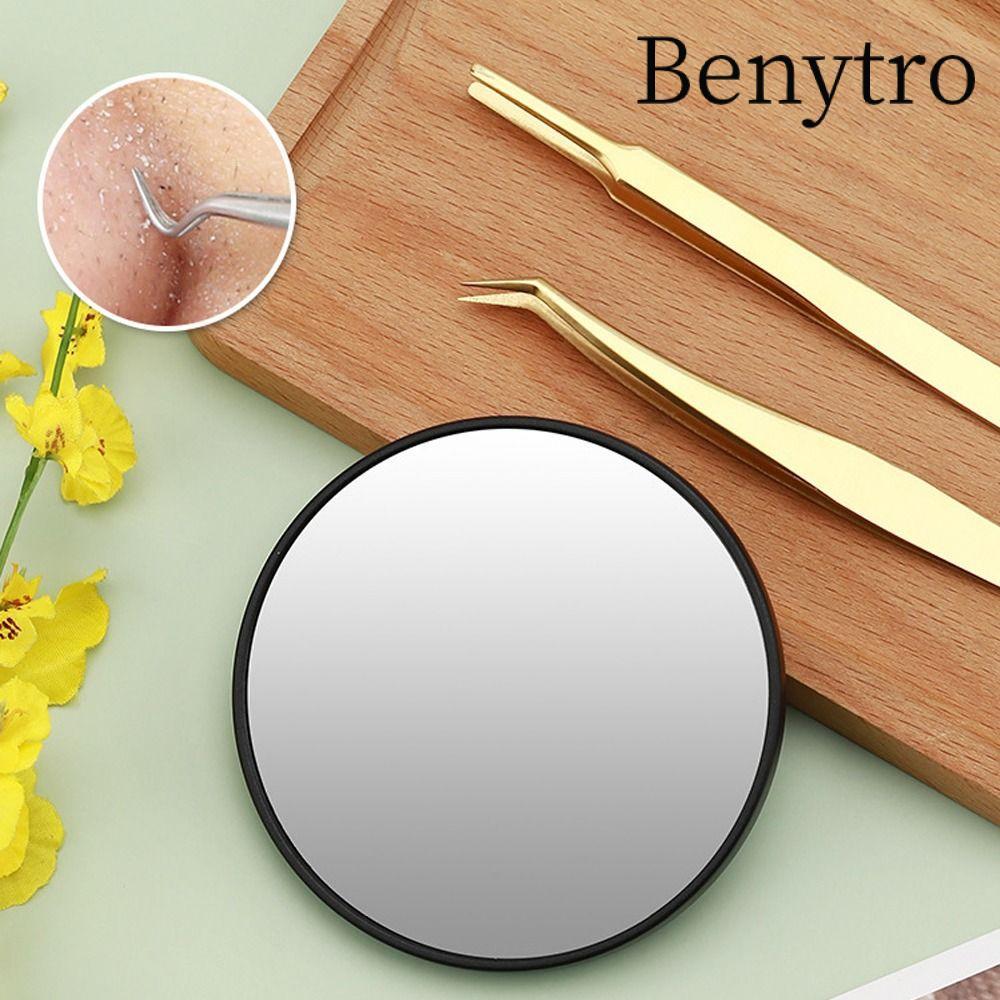 Gương phóng đại BENYTRO, có cốc hút Gương trang điểm 5x / 10x / 15x, Gương phóng đại mụn đầu đen tròn