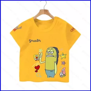 GN SpongeBob SquarePants 220g cotton dày tee Bikini Đáy NASA Áo thun anime tay ngắn hàng đầu NG