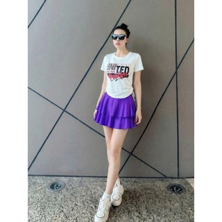 Bộ croptop váy xoè đơn giản dễ mặc kín đáo tập aerobic, đi bơi, nhảy shuffler dance,...