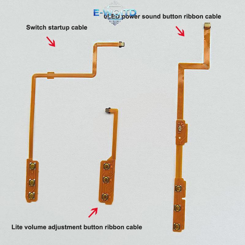 E-WOITD 1 Cái Cho Switch Lite NS Oled Công Tắc Nguồn Bật Tắt Nút Âm Lượng Kết Nối Điều Khiển Ruy Băng Cáp Mềm Cho Nintendo Switch Console E-WOITD