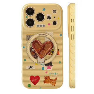 [Sheren] Vỏ điện thoại hình mèo Graffiti sọc Thích hợp cho i17 16 15 14 13 12 11 pro max Vỏ bảo vệ chống sốc