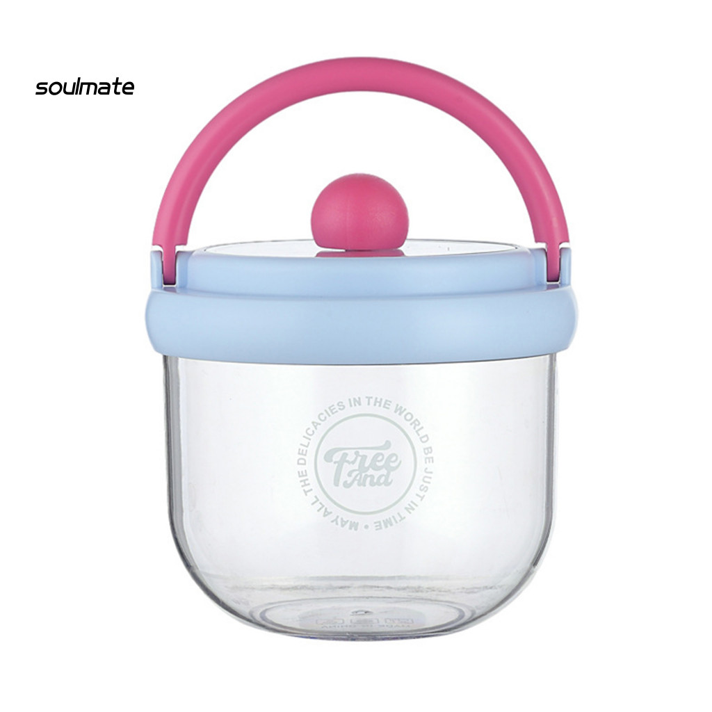 Linh hồn| Hộp đựng salad Bát salad hai lớp di động 600ml có nắp nĩa tích hợp – Hộp đựng đồ ăn bằng nhựa chống rò rỉ cho yến mạch qua đêm Đồ ăn nhẹ trái cây – Lý tưởng cho phòng tập thể dục