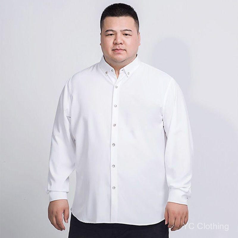 [M-8XL] Áo sơ mi nam dài tay cỡ lớn mới, áo sơ mi màu trơn cỡ lớn dành cho nam LGQQQ