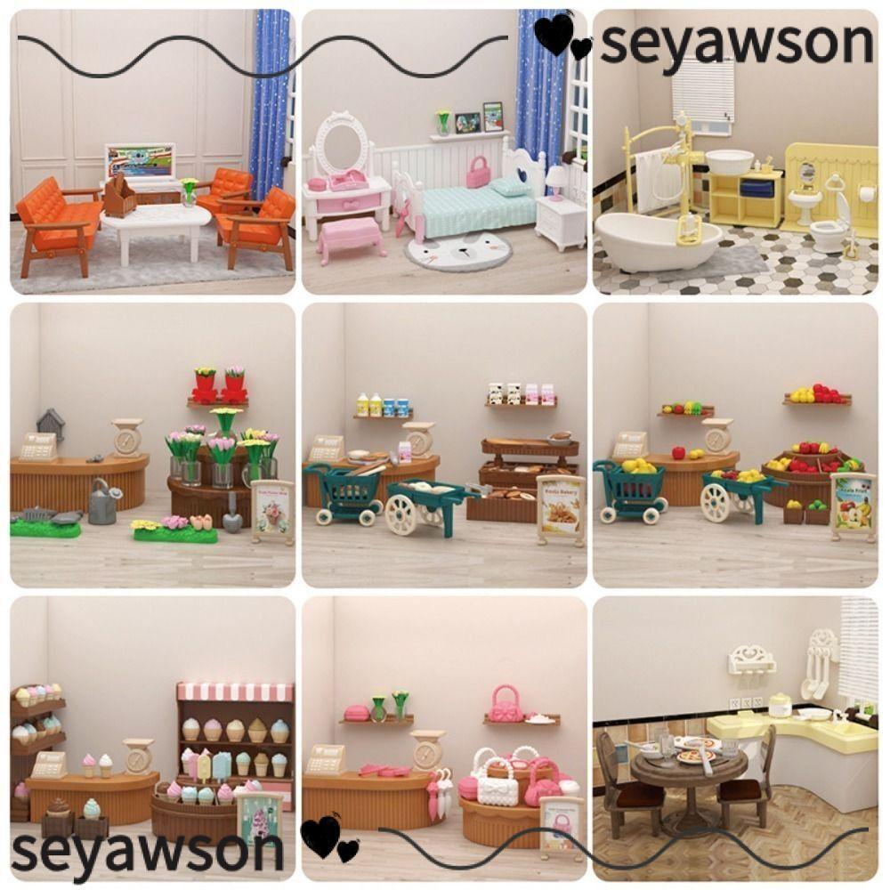 Nội thất mô phỏng SEYAWSON, Nhà búp bê tỷ lệ 1 / 12 đa phong cách, Đồ nội thất thu nhỏ DIY cho trẻ em
