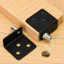Trục giấu bằng thép không gỉ - Bản lề ẩn có chốt ống lót - Bản lề xoay cửa tủ - Mã góc cố định quay - Chốt nội thất loại L / Giao hàng miễn phí
