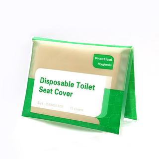 Bộ 50 Tấm Lót Vệ Sinh Bồn Cầu Vải Giấy Bột Gỗ - Miếng Lót Toilet Dùng Một Lần Kháng Khuẩn Bỏ Túi Tiện Lợi Đi Du Lịch