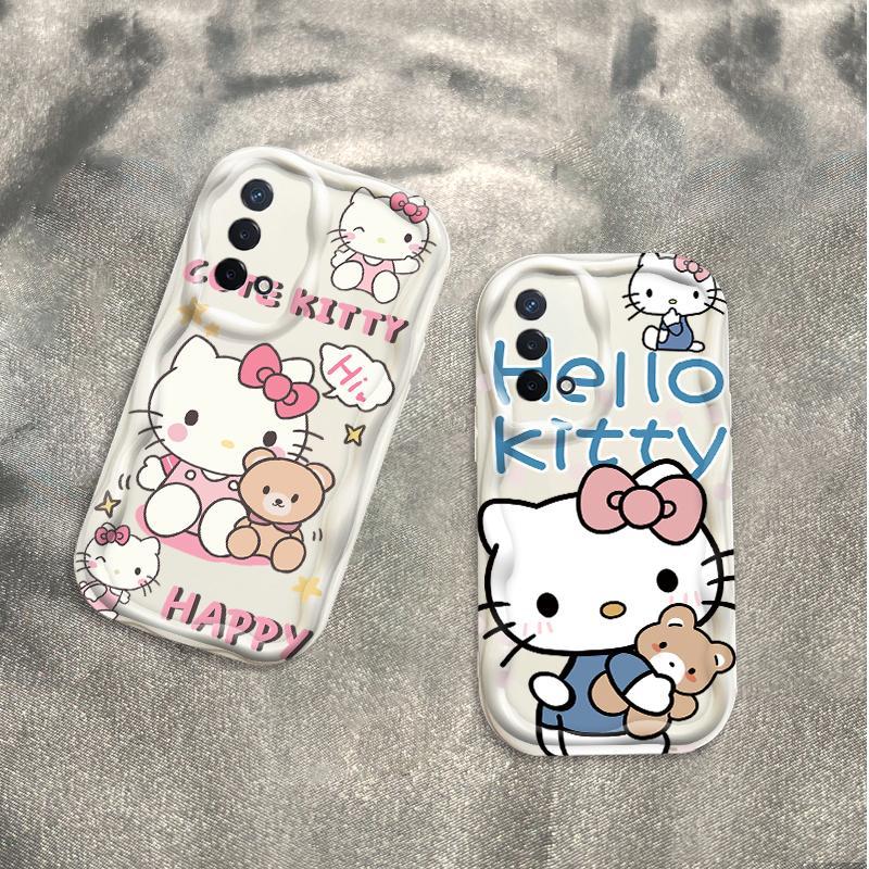Thích hợp cho OPPO A74 A95 F19 F19S Reno 6 Lite 4G Bảo vệ 3D TPU mềm Kitty Rilakkuma Vỏ điện thoại chống sốc