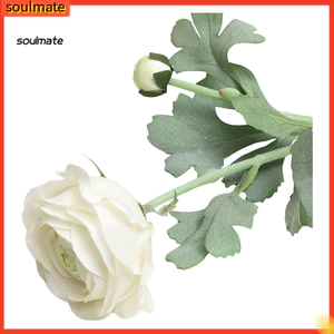Linh hồn| Hoa Giả Hoa Nhân Tạo Lâu Dài Mô Phỏng Lulian Giả Lụa Ranunculus Bó Hoa – 1 Bloom 1 Bud Cưới Trang Trí Nhà Đạo Cụ Chụp Ảnh Hoa Cho Đông Nam