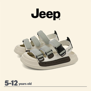 JEEP Velcro Giày Sandal Trẻ Em Mùa Hè Thoáng Khí Bé Trai Bé Gái Đế Mềm Chống Trơn Trượt Giày Đi Biển