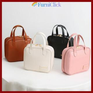 [Giao hàng từ Việt Nam] Túi đựng đồ FURNICLICK, Túi đựng mỹ phẩm dung tích lớn chống thấm nước, Dụng cụ trang điểm bằng da PU đa chức năng Du lịch