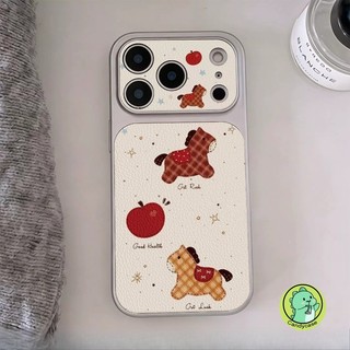 Ốp Điện Thoại Pony Dễ Thương Cho Redmi Note 15 14 13 12 12S Turbo 11 SE 11S 11T 10 9 Pro Max Lite 10S 9S 8 Pro Plus 5G 4G Vỏ Da PU Hoạt Hình Dễ Thương Ngựa 3D Vỏ Mềm