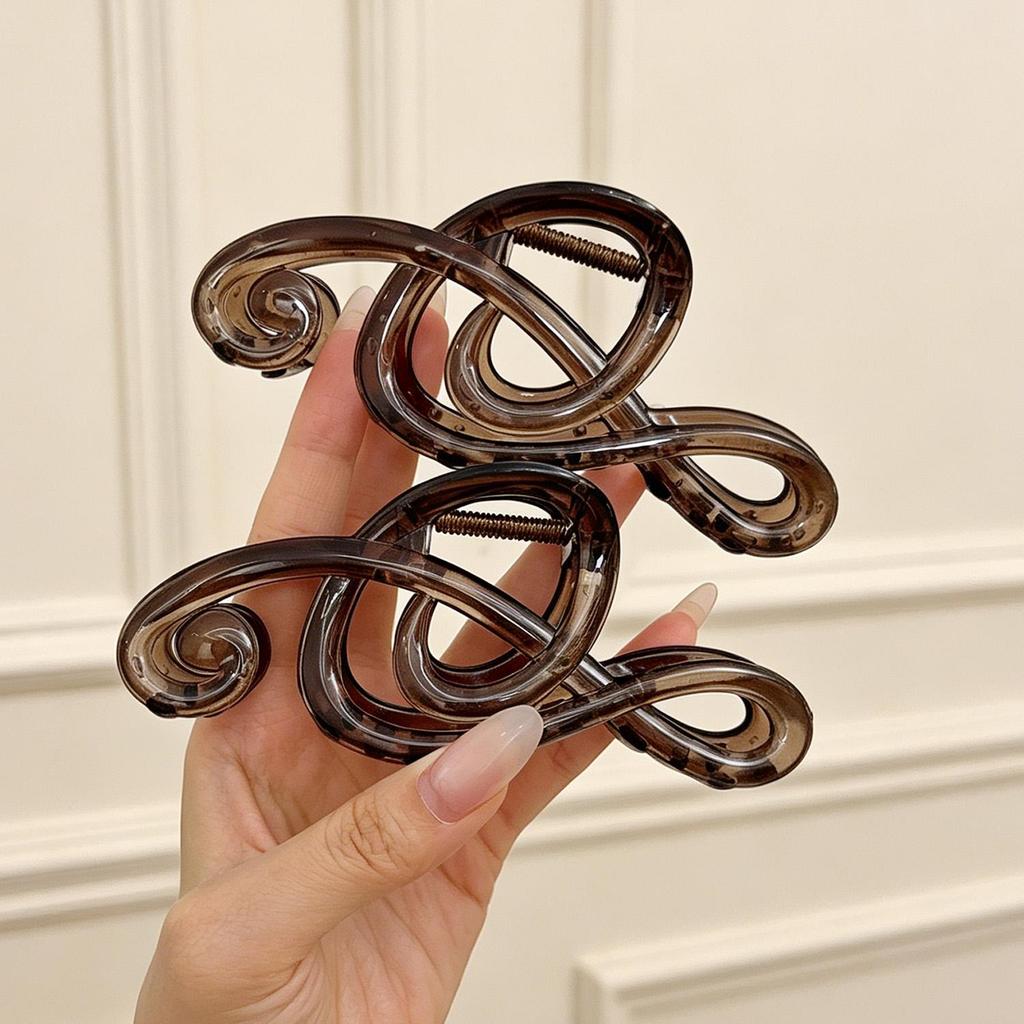 Kẹp Móng Vuốt Tóc Nhựa Tối Giản - Vintage Ins Musical Note Style - Size Lớn Thời Trang Đuôi Ngựa Phụ Kiện Tóc Cho Bé Gái