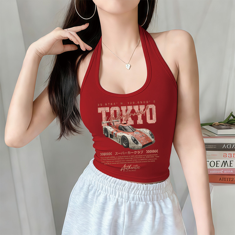 Áo Yếm Croptop Choàng Cổ Hở Lưng Ôm Body Nữ | Áo Thun | Cotton Thun Mềm Co Giãn | Tôn Dáng Gợi Cảm Sexy Siêu Hot Mới#034