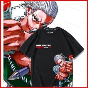 YB1 SAKAMOTO NGÀY Taro Sakamoto Áo thun mùa hè Anime tay ngắn hàng đầu BY1