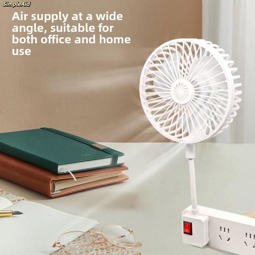 Quạt ổ cắm SIMPLEAID, Quạt làm mát thiết kế phích cắm 3 công cụ tiết kiệm năng lượng, Quạt hoạt động yên tĩnh có thể điều chỉnh 360 độ USB-Powered sử dụng mùa hè