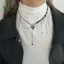 Chocker Mặt Đá Zircon Hình Trái Tim Phong Cách Hình Học - Quà Tặng Trang Sức