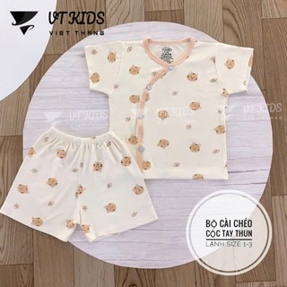BỘ SƠ SINH Chất Vải Thun Lanh Mềm Mại Họa Tiết Đáng Yêu Cho Bé SIZE 3-9KG
