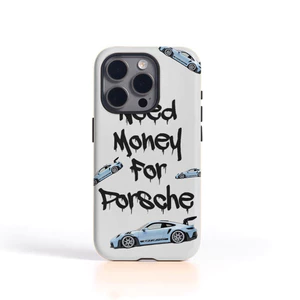 Graffiti Độc Đáo Ô Tô PORSCHE Thích Hợp Cho iPhone 17Promax 16Pro 15 11 12 13 14 xs XR 17Air Vỏ Cứng Hai Lớp Chống Sốc IS2K