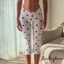 Quần Capris Nữ In Chấm / Màu Trơn Crop Co Giãn Eo Quần loe