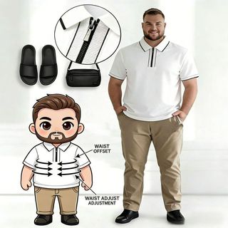Plus Size 100-180KG Nam Zip Up Thoáng Khí Mùa Hè Oversize Áo Sơ Mi Polo