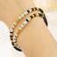 Vòng tay bohemian handmade từ thép không gỉ, thiết kế xếp chồng hai dây độc đáo IEUX