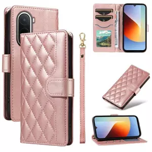 Ốp Lưng Cho Redmi A7 Pro Gingham Phong Cách Khe Cắm Thẻ Da Dây Đeo Tay Chống Rơi Vỏ Điện Thoại