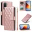 Ốp Lưng Cho Redmi A7 Pro Gingham Phong Cách Khe Cắm Thẻ Da Dây Đeo Tay Chống Rơi Vỏ Điện Thoại