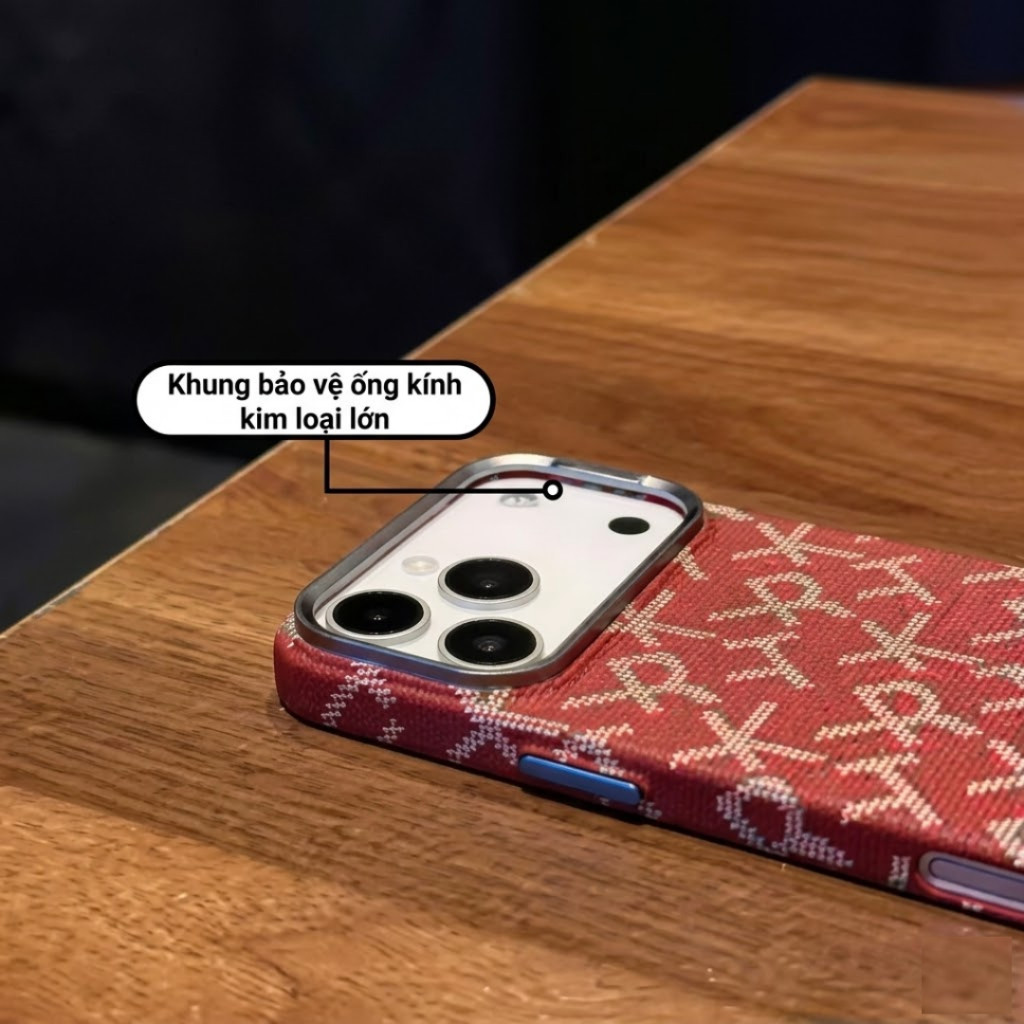 [Chính Hãng] Ốp Lưng Họa Tiết UELKIN ARAMID FIBER Cho iPhone 17 Pro Max - Vân Dệt Chống Sốc, Vòng Từ Tính Sạc Không Dây