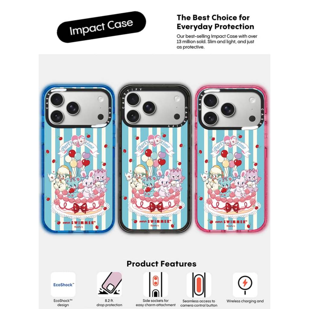 Hộp đựng bánh CASECASE X Berry Đen / Xanh da trời / Hồng Bộ sưu tập kẹo Fizz Màu sắc trong suốt Cứng hút từ tính Vỏ tác động cho Apple IPhone 13 14 15 16 17Pro Max Plus Có hộp