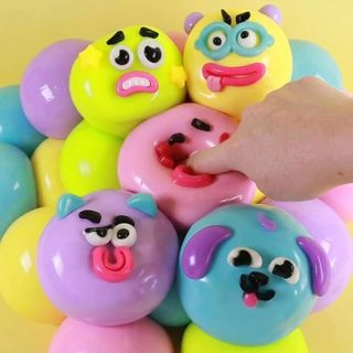 JUIC Dog Face Swap Squishy, Ultra Soft Slow Rebound Slow Rising Squishy, Sáng tạo Giảm căng thẳng Thiết kế khuôn mặt dễ thương Pinch Le Đồ chơi dành cho trẻ em Người lớn