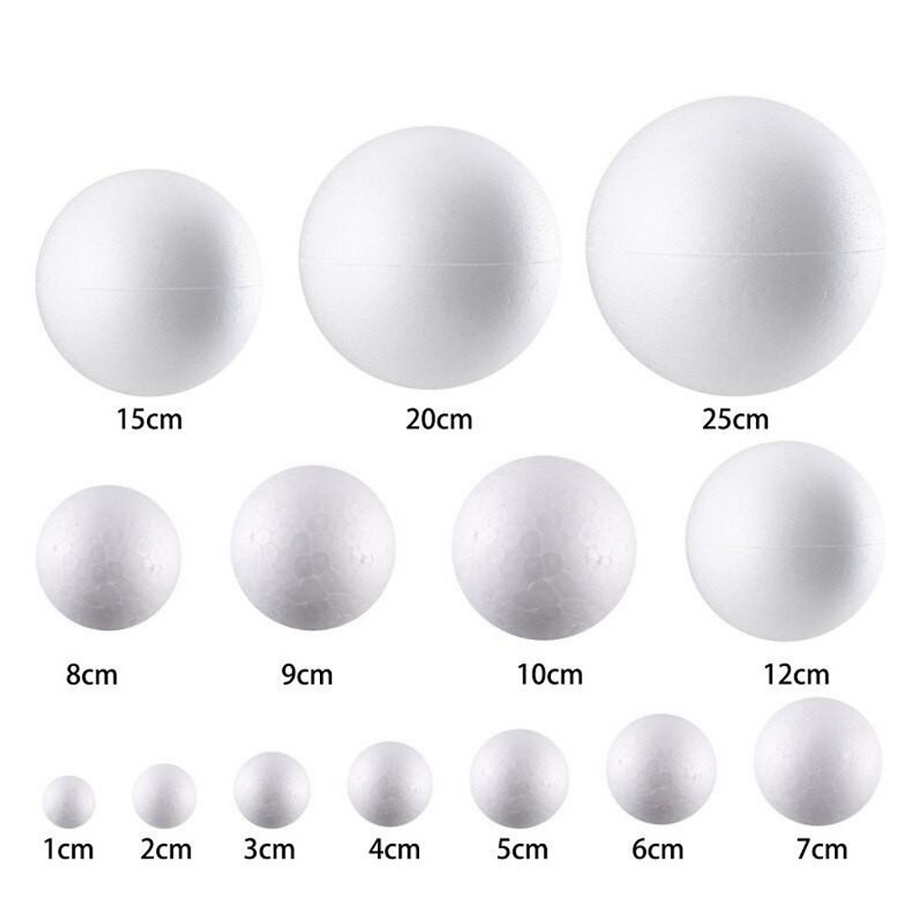 [HỎA TỐC HCM] Quả xốp tròn ( bóng tròn)  làm mô hình và đồ handamade nhiều size khoảng 3,5,6,7,8cm  angihome