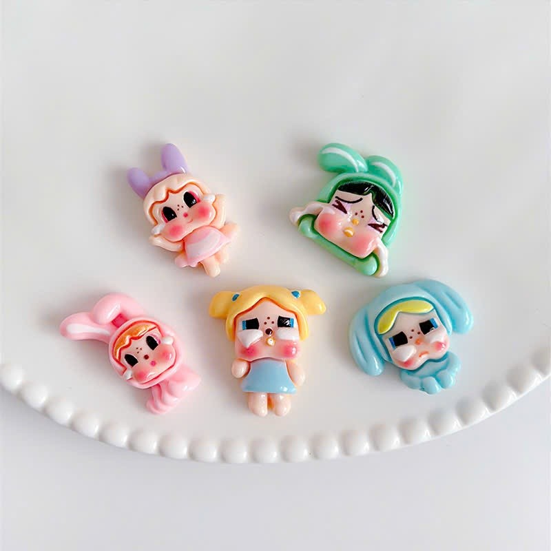 Set Charm Bé Gái Mít Ướt Cute – Doll Kawaii Pastel Gắn Dép Crocs Trang Trí Giày Sandal Dễ Thương 2026
