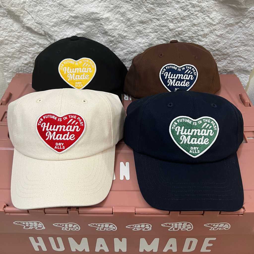Mũ bóng chày vành cong họa tiết trái tim lấy cảm hứng từ Unisex H * m