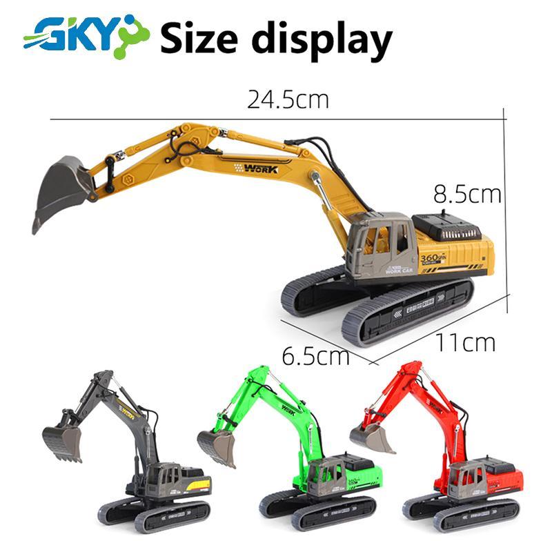 GKY Inertia Máy xúc Mô hình Kỹ thuật Xe Đồ chơi trẻ em Quà tặng GKY