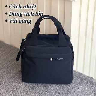 Túi Ăn Trưa Oxford Cách Nhiệt Thực Phẩm Tote Chống Thấm Nước Dễ Dàng Làm Sạch Văn Phòng Trường Dã Ngoại Unisex