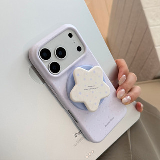 [Sheren] Ốp Điện Thoại Đế Ngôi Sao Tím Thích Hợp Cho i17 16 15 14 13 12 11 pro max Vỏ Bảo Vệ Chống Sốc