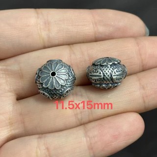 Shanxi Cũ Bạc Retro với Miếng Đệm Hạt Chải Bạc - Phong Cách Đa Dạng DIY Trang Sức Phụ Kiện