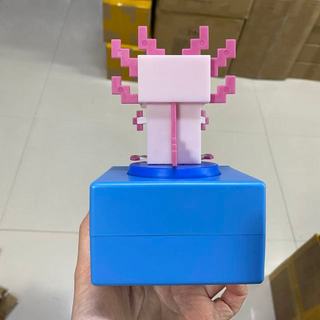 Đồng hồ báo thức kỹ thuật số Minecraft Axolotl & Đèn ngủ