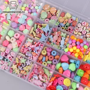 Nhíp 1 Bộ Sáng Tạo Rời Miếng Đệm Hạt Làm Vòng Tay Nelace 10 / 24 Lưới Bé Gái Bộ Trang Sức Đồ Chơi DIY Handmade Đính Hạt Đồ Chơi Trẻ Em Quà Tặng VN